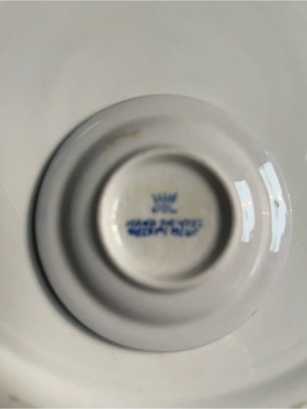 Blue and White Delft-Style Windmill Decorative Plate